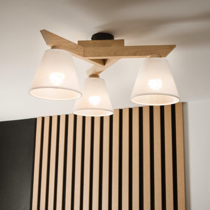 Припотолочная люстра ANTONIO 3xE14/40W/230V дуб