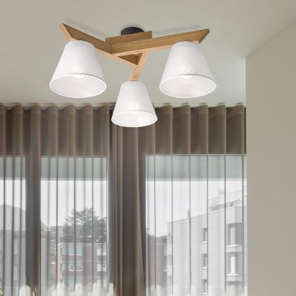 Припотолочная люстра ANTONIO 3xE14/40W/230V дуб