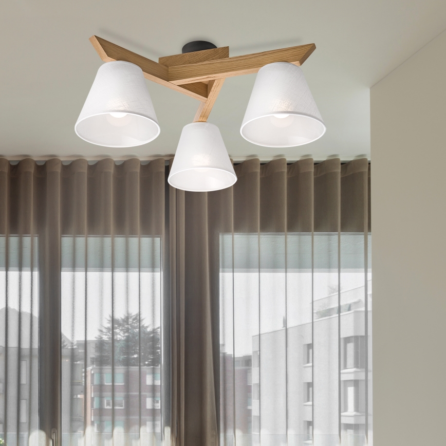 Припотолочная люстра ANTONIO 3xE14/40W/230V дуб