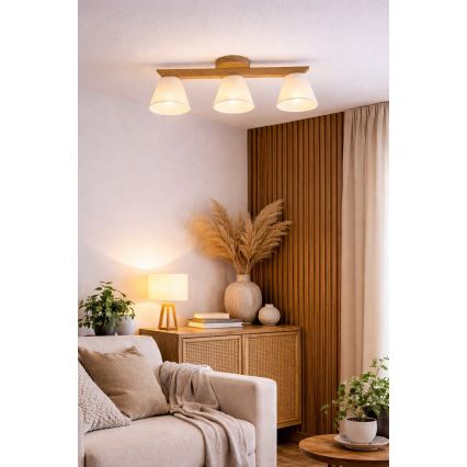 Припотолочная люстра ANTONIO 3xE14/40W/230V дуб