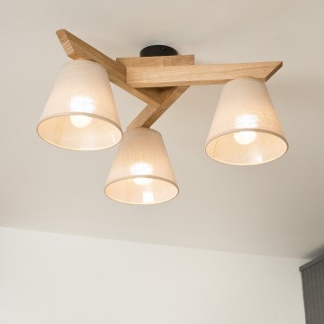 Припотолочная люстра ANTONIO 3xE14/40W/230V дуб