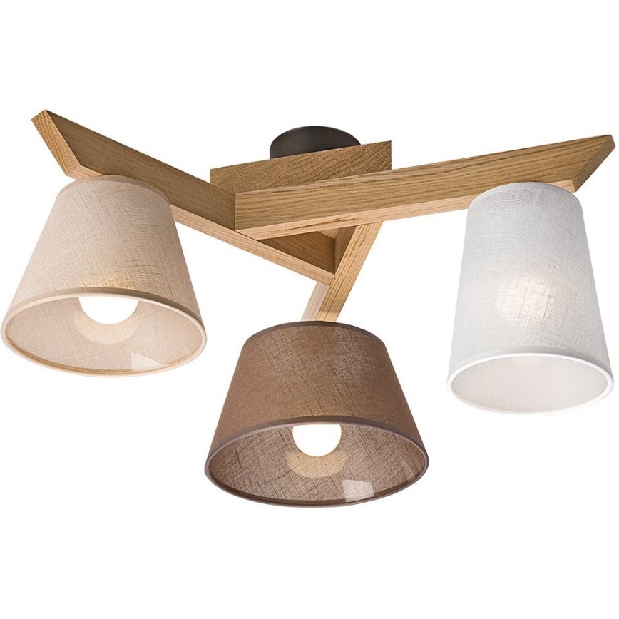 Припотолочная люстра ANTONIO 3xE14/40W/230V дуб