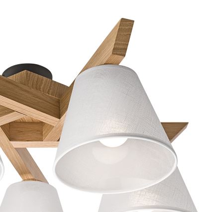 Припотолочная люстра ANTONIO 5xE14/40W/230V дуб