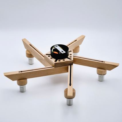 Припотолочная люстра ANTONIO 5xE14/40W/230V дуб