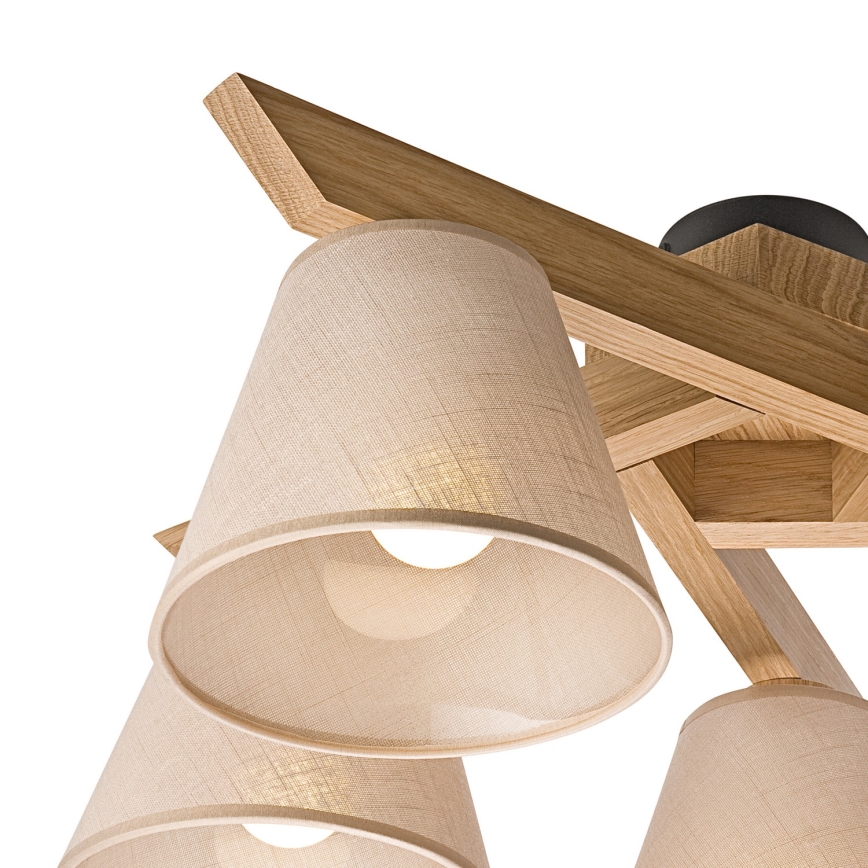 Припотолочная люстра ANTONIO 5xE14/40W/230V дуб