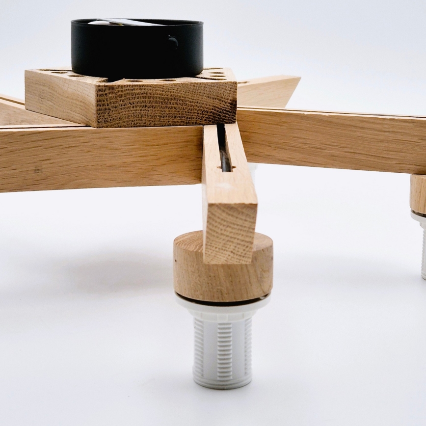 Припотолочная люстра ANTONIO 5xE14/40W/230V дуб