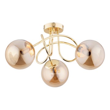 Припотолочная люстра BANKO 3xE14/10W/230V золотистый