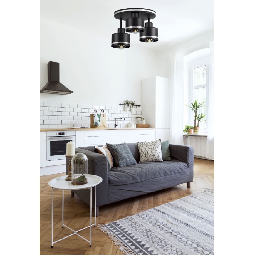 Припотолочная люстра BODO SILVER 3xE27/60W/230V