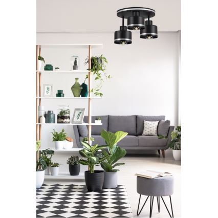 Припотолочная люстра BODO SILVER 3xE27/60W/230V