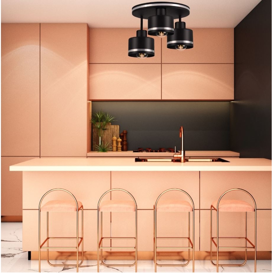 Припотолочная люстра BODO SILVER 3xE27/60W/230V