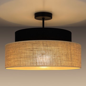 Припотолочная люстра BOHO 1xE27/60W/230V диаметр 40 см черный/бежевый