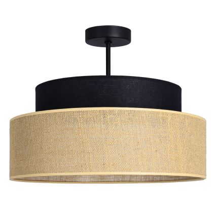 Припотолочная люстра BOHO 1xE27/60W/230V диаметр 40 см черный/бежевый