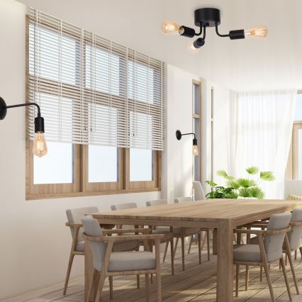 Припотолочная люстра BRENDA 3xE27/60W/230V черная