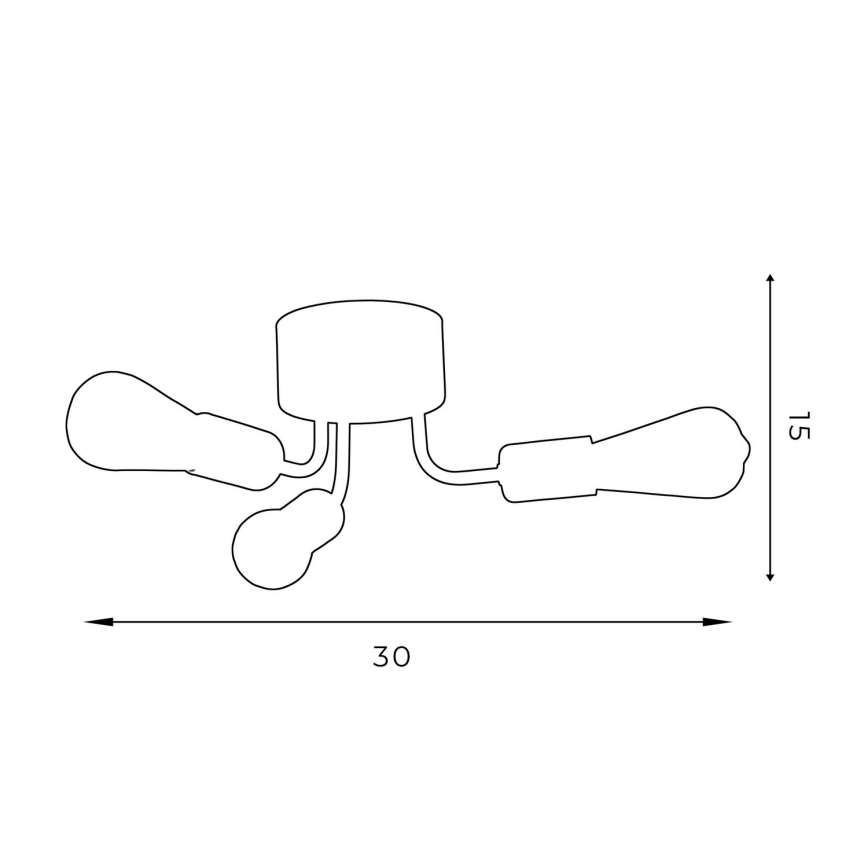Припотолочная люстра BRENDA 3xE27/60W/230V черная