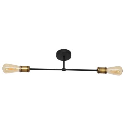 Припотолочная люстра CAMBRIDGE 2xE27/15W/230V черная/золотая