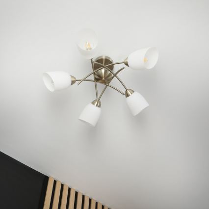 Припотолочная люстра DONNA 5xE27/60W/230V патина