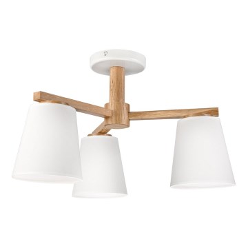 Припотолочная люстра ELLIE 3xE27/15W/230V белый/дуб