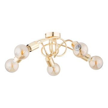 Припотолочная люстра FARTA 5xE27/15W/230V золотистый