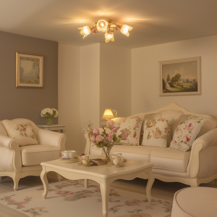 Припотолочная люстра FIORINTINO 4xE14/40W/230V