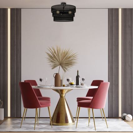 Припотолочная люстра GLUM 3xE27/60W/230V черная