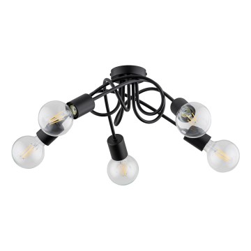 Припотолочная люстра INTER 5xE27/15W/230V черный