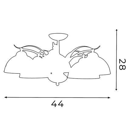 Припотолочная люстра KORFU 5xE27/60W/230V
