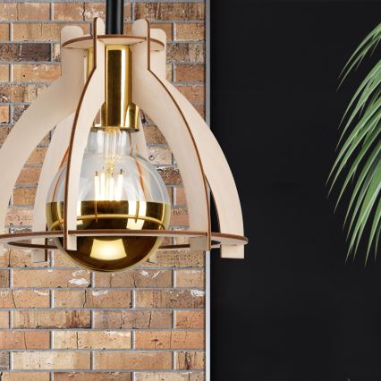 Припотолочная люстра LANDO 1xE27/15W/230V диаметр 21 см бук