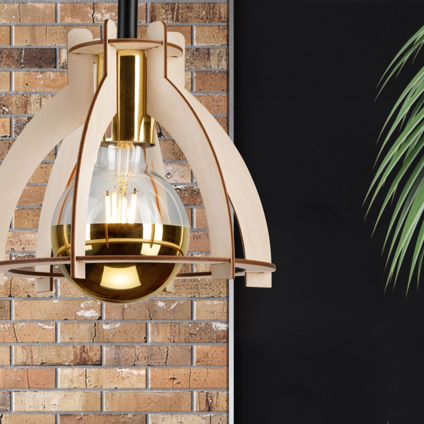 Припотолочная люстра LANDO 1xE27/15W/230V диаметр 21 см бук