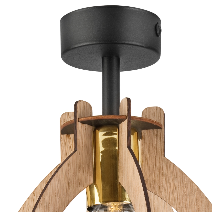 Припотолочная люстра LANDO 1xE27/15W/230V диаметр 21 см дуб