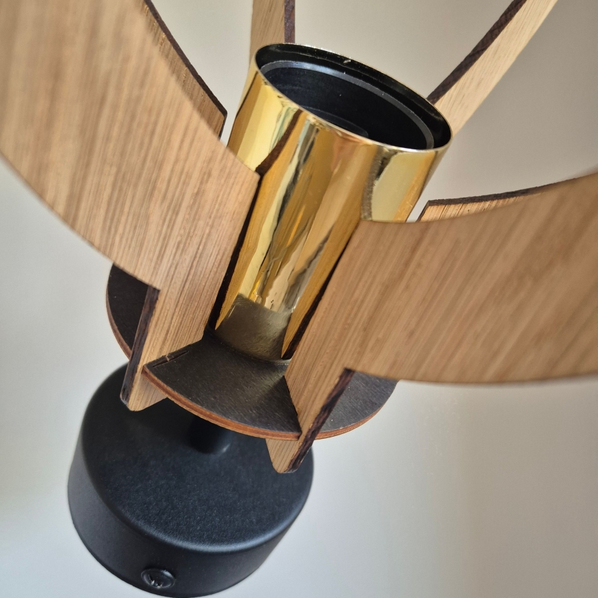 Припотолочная люстра LANDO 1xE27/15W/230V диаметр 21 см дуб