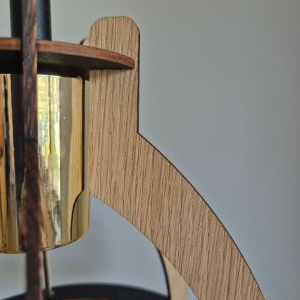 Припотолочная люстра LANDO 1xE27/15W/230V диаметр 21 см дуб