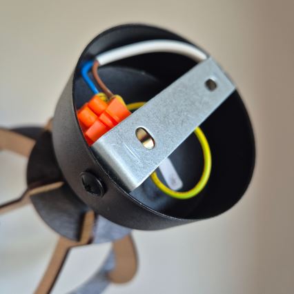 Припотолочная люстра LANDO 1xE27/15W/230V диаметр 21 см дуб