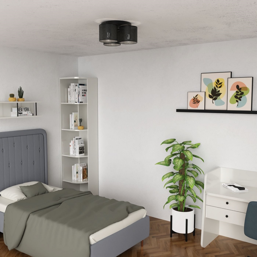 Припотолочная люстра LOFT SHADE 3xE27/60W/230V черная