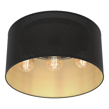 Припотолочная люстра LOFT SHADE 3xE27/60W/230V черная/золотая