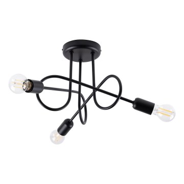 Припотолочная люстра LOOP 3xE27/15W/230V черный