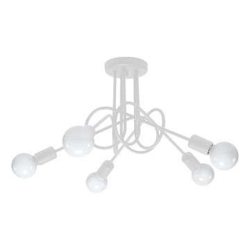 Припотолочная люстра LOOP 5xE27/15W/230V белый