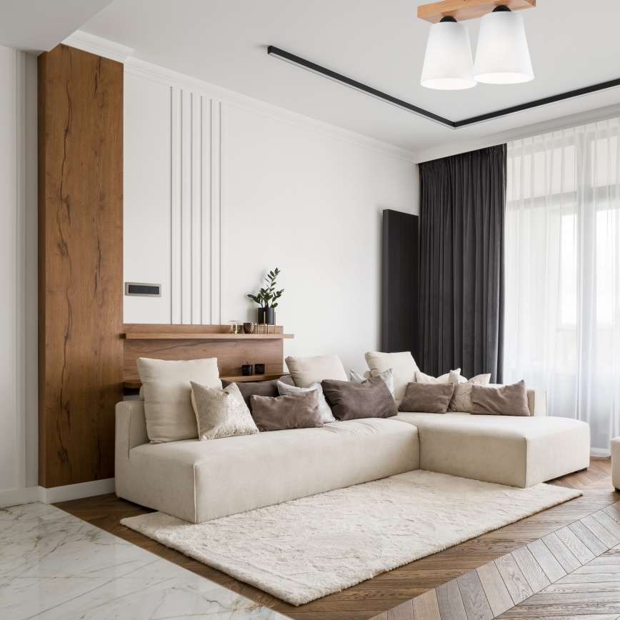 Припотолочная люстра LULA 2xE27/60W/230V дуб