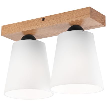Припотолочная люстра LULA 2xE27/60W/230V дуб
