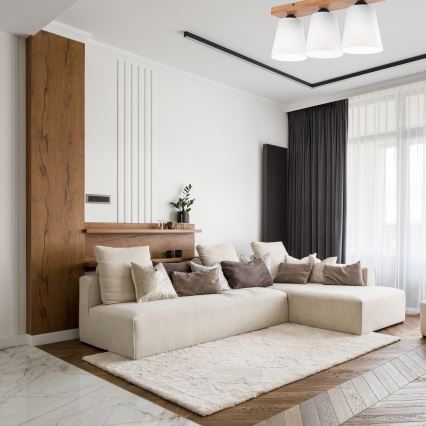 Припотолочная люстра LULA 3xE27/60W/230V дуб