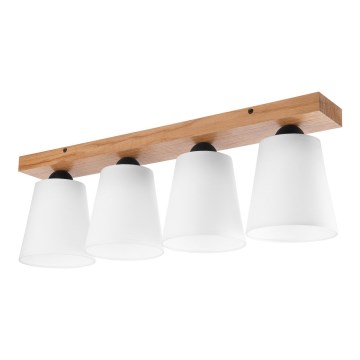 Припотолочная люстра LULA 4xE27/60W/230V дуб