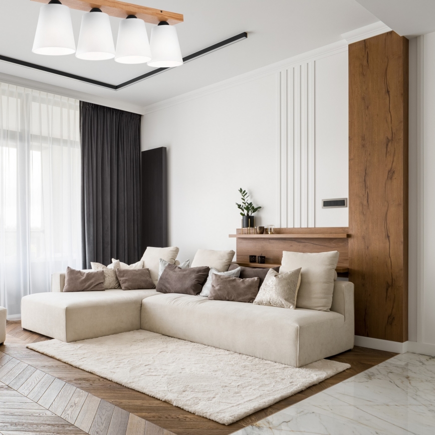 Припотолочная люстра LULA 4xE27/60W/230V дуб