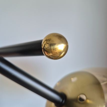 Припотолочная люстра MALENA 3xE14/5W/230V золотистый/черный/дымчатый бежевый