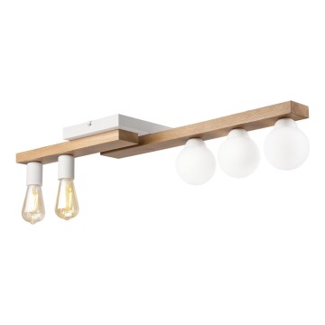 Припотолочная люстра MATTE 2xE27/15W/230V + 3xG9/5W/230V белый/дуб