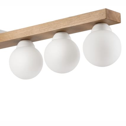 Припотолочная люстра MATTE 2xE27/15W/230V + 3xG9/5W/230V белый/дуб