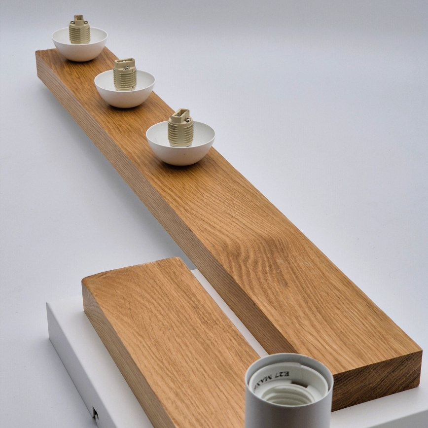 Припотолочная люстра MATTE 2xE27/15W/230V + 3xG9/5W/230V белый/дуб