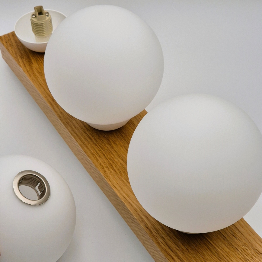 Припотолочная люстра MATTE 2xE27/15W/230V + 3xG9/5W/230V белый/дуб