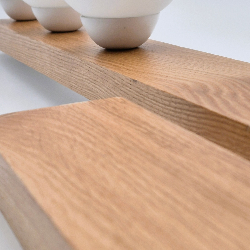 Припотолочная люстра MATTE 2xE27/15W/230V + 3xG9/5W/230V белый/дуб