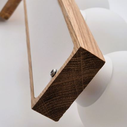 Припотолочная люстра MATTE 2xE27/15W/230V + 3xG9/5W/230V белый/дуб