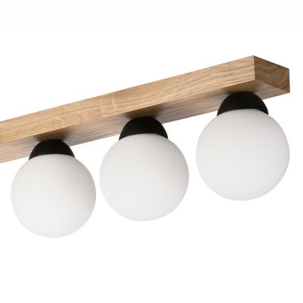 Припотолочная люстра MATTE 2xE27/15W/230V + 3xG9/5W/230V черный/дуб