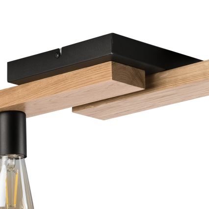 Припотолочная люстра MATTE 2xE27/15W/230V + 3xG9/5W/230V черный/дуб